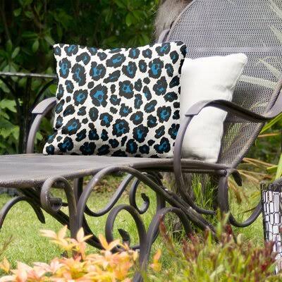 Catellini Outdoor Square Pillow Cover Insert East Urban Home Color: White/Black/Blue, Size: 20x22 x 20x22 JRK5_V0AUQ89